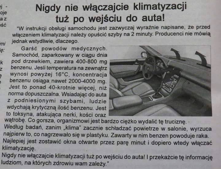 Straszą upałem, ale i klimatyzacją😱W sieci popularna zrobiła się infografika, która przestrzega…