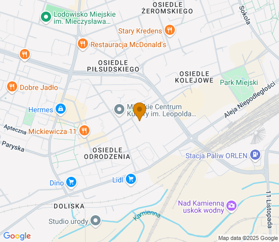 Mapa dojazdu do warsztatu samochodowego w miejscowości Skarżysko-Kamienna