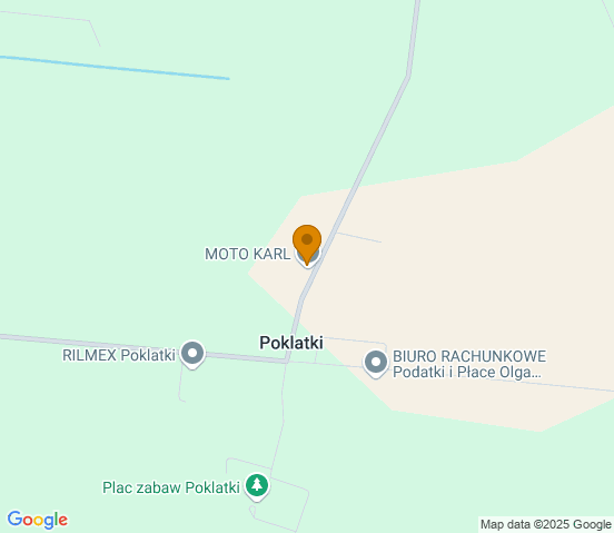 Mapa dojazdu do warsztatu samochodowego w miejscowości Poklatki